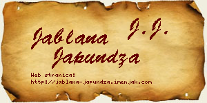 Jablana Japundža vizit kartica